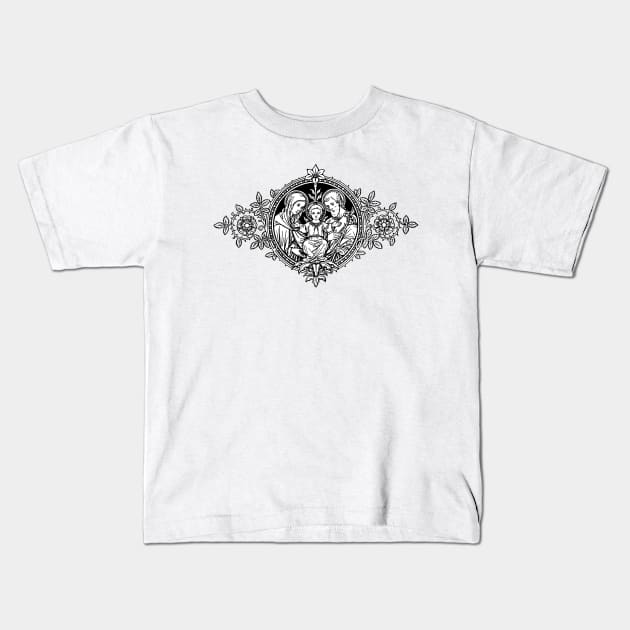 Holy Family - white bkg Kids T-Shirt by DeoGratias